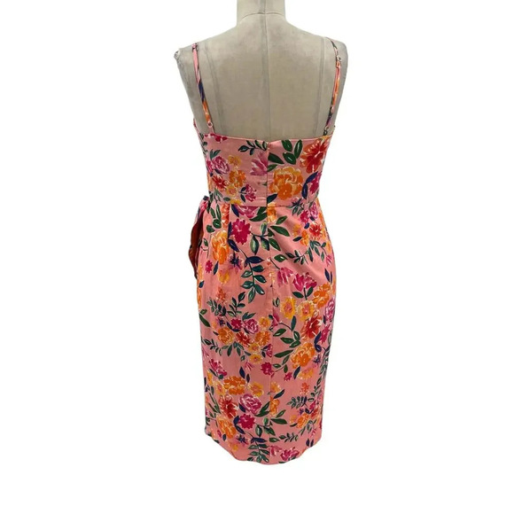 Lovers + Friends Orchid Dress Sunset Floral Print Wrap Pink Size Small - Picture 10 of 16